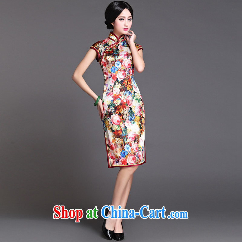 China classic 2015 new daily republic Ms. wind Chinese qipao dress retro improved temperament spent cultivating XXXL priest, China Classic (HUAZUJINGDIAN), online shopping