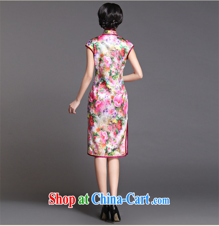 China classic 2015 spring and summer Daily Beauty, Ms. Chinese cheongsam dress improved stylish literary short Chun Tao XXXL pictures, price, brand platters! Elections are good character, the national distribution, so why buy now enjoy more preferential! Health