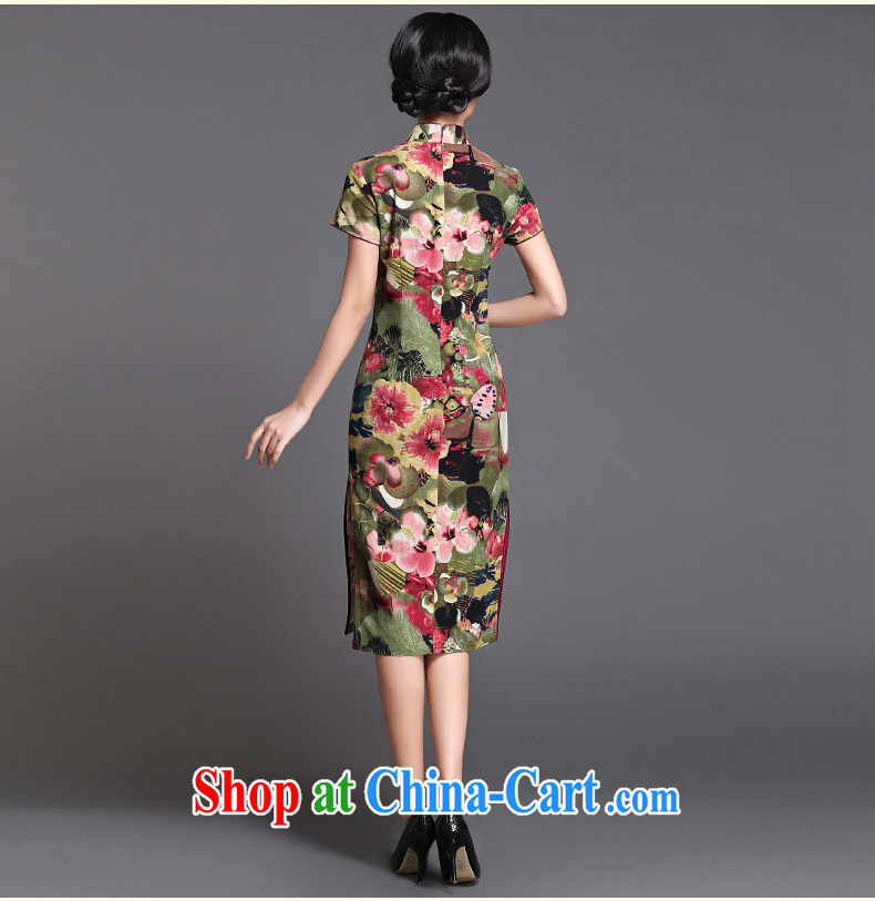 The Commission cotton cheongsam dress summer improved daily Ms. MMQP load 805 green XXL pictures, price, brand platters! Elections are good character, the national distribution, so why buy now enjoy more preferential! Health