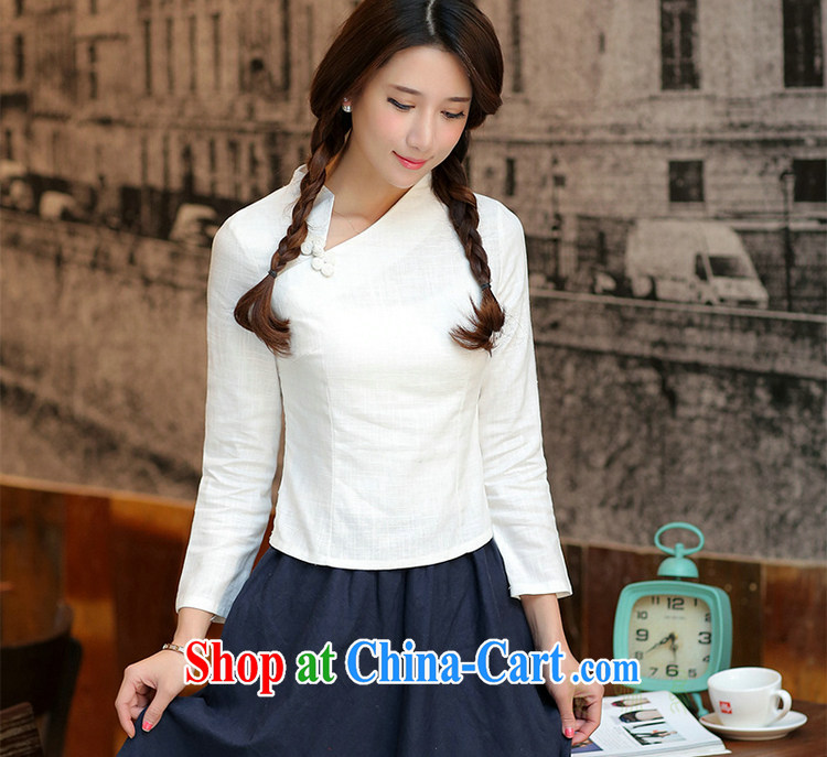 Cheng Kejie, Wiesbaden, China wind improved and elegant linen hand-tie Crescent collar, with little's solid color Chinese T-shirt white shirt cuff in Crescent collar M pictures, price, brand platters! Elections are good character, the national distribution, so why buy now enjoy more preferential! Health