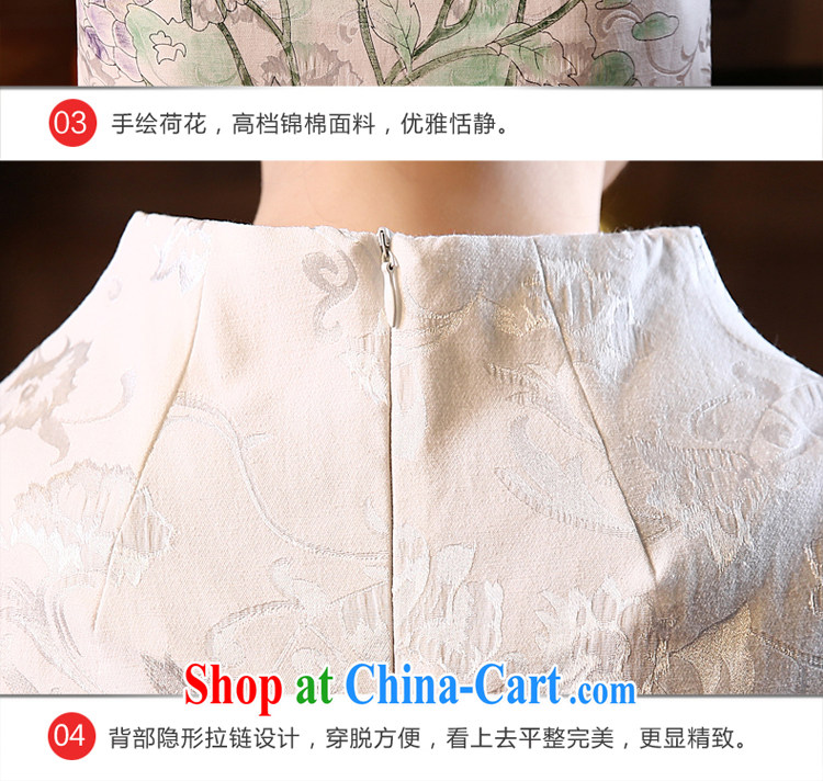 The pro-am 2015 as soon as possible new spring day cultivating short improved fashion style retro short-sleeved qipao dresses White - 10 days the XL - waist 77 CM pictures, price, brand platters! Elections are good character, the national distribution, so why buy now enjoy more preferential! Health