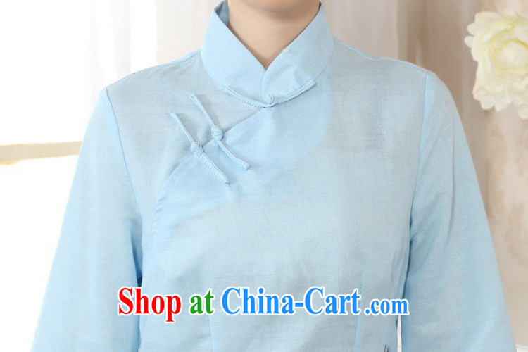Allow Ms. Jing Tang Women's clothes summer T-shirt, cotton for the hand-painted Chinese Han-female improved Tang in cuff - A blue 2 XL pictures, price, brand platters! Elections are good character, the national distribution, so why buy now enjoy more preferential! Health