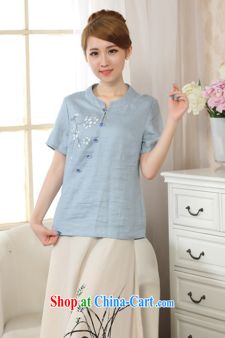 Again, Ms. Jing Tang Women's clothes summer wear T-shirt short-sleeved cotton Ma hand-painted shirt ethnic wind female picture color 2 XL pictures, price, brand platters! Elections are good character, the national distribution, so why buy now enjoy more preferential! Health