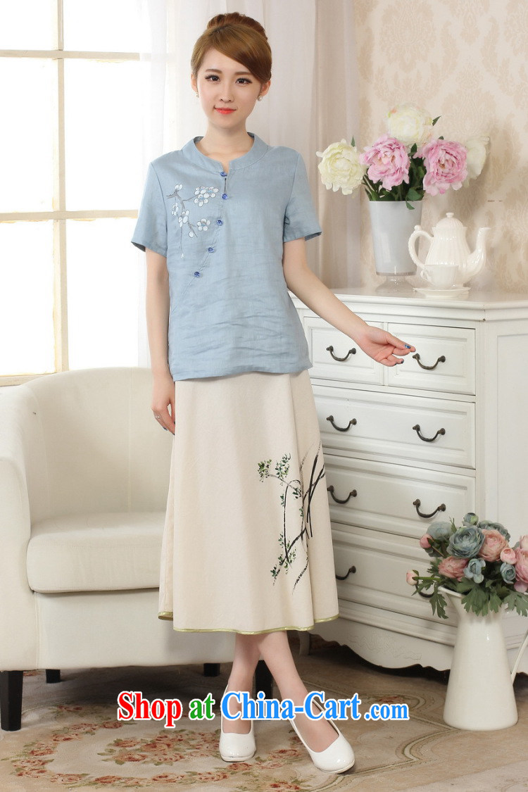 Again, Ms. Jing Tang Women's clothes summer wear T-shirt short-sleeved cotton Ma hand-painted shirt ethnic wind female picture color 2 XL pictures, price, brand platters! Elections are good character, the national distribution, so why buy now enjoy more preferential! Health
