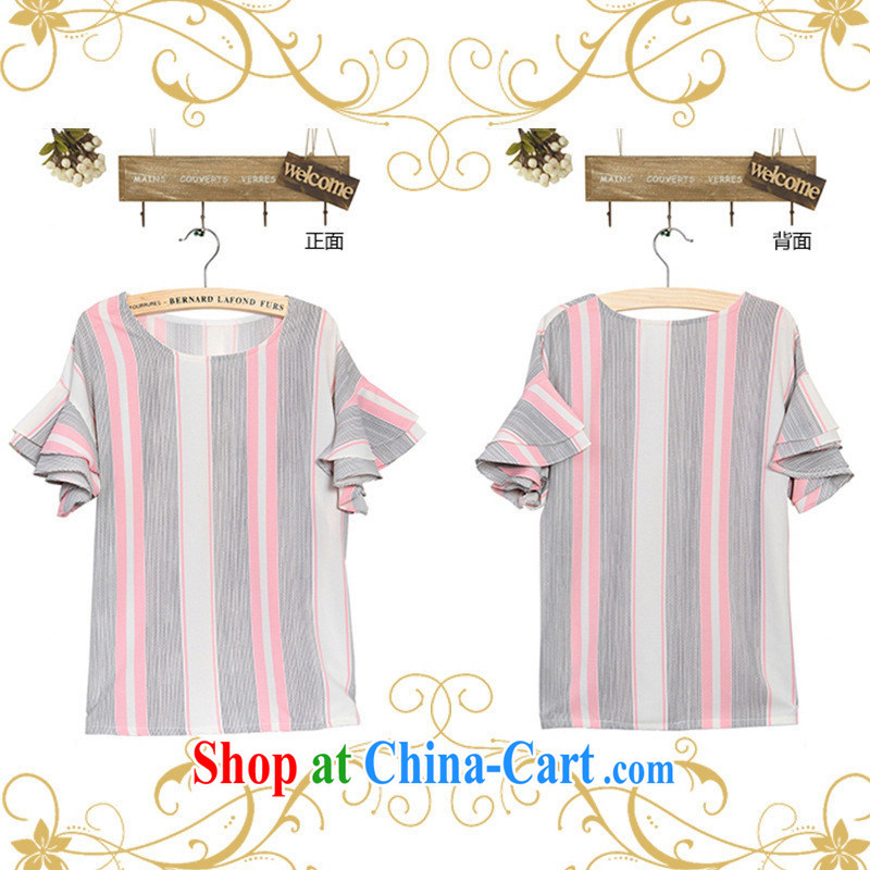 9 dress code, in accordance with detailed depiction spring 2015 NEW GRAPHICS thin woman with colored stripes cuff flouncing round-collar T pension 823 yellow are code, A . J . BB, shopping on the Internet