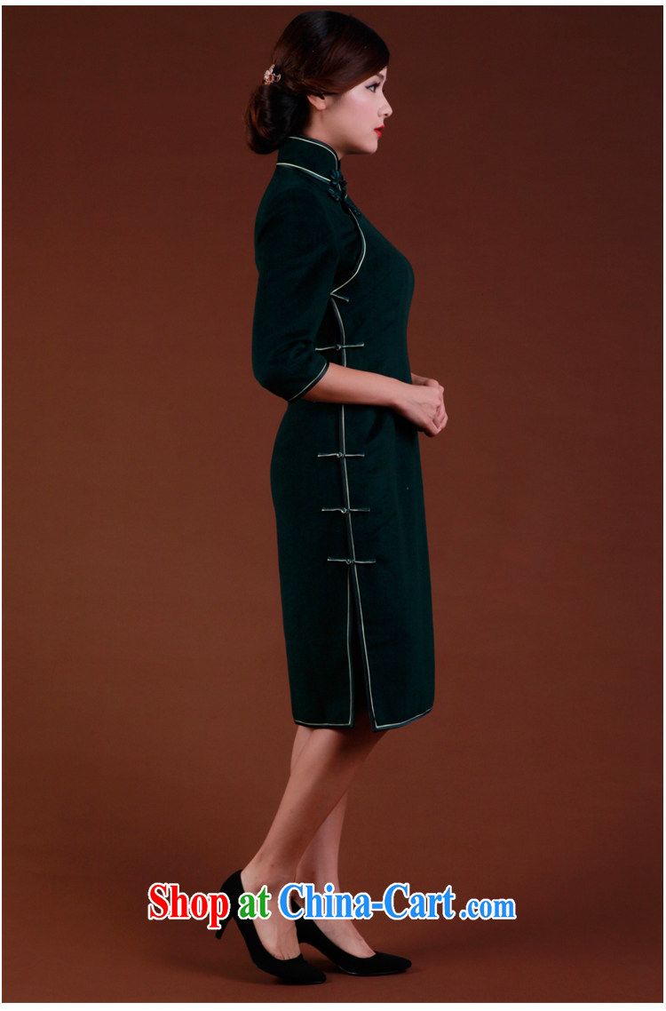 once and for all and well advanced customization new 2015 spring dark green cashmere robes of Korea sepia, long-sleeved dresses winter dark tailored 15 Day Shipping pictures, price, brand platters! Elections are good character, the national distribution, so why buy now enjoy more preferential! Health