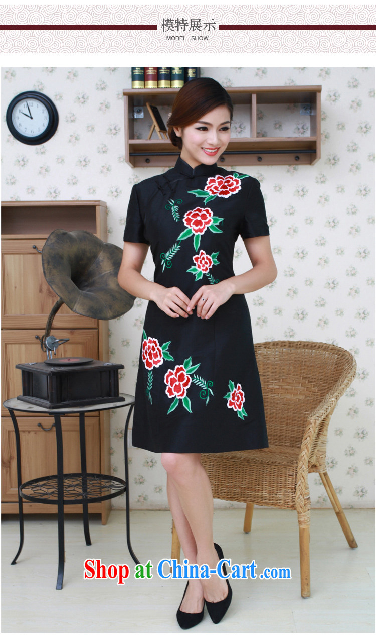once and for all, black embroidered cheongsam dress improved short cheongsam dual Palace Silk Cheongsam with autumn Advanced Custom Black tailored 20 Day Shipping pictures, price, brand platters! Elections are good character, the national distribution, so why buy now enjoy more preferential! Health