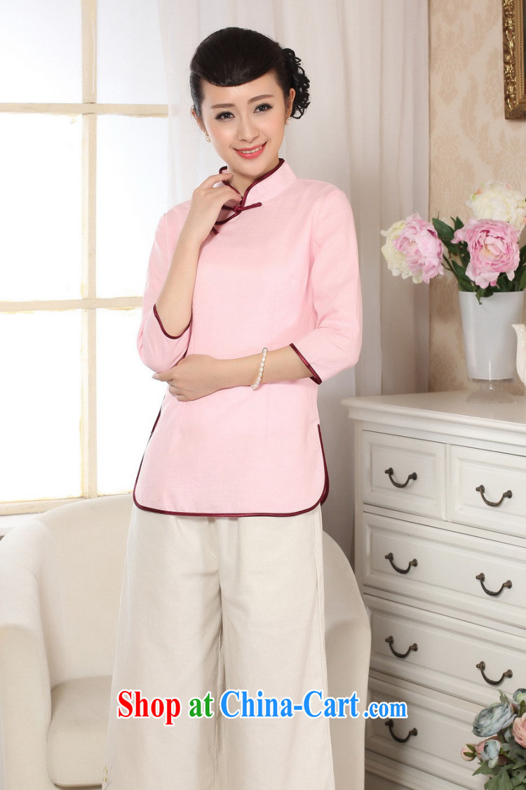 Shanghai, optimize purchase female Tang Women's clothes summer T-shirt, for a tight hand-painted cotton the Chinese Han-female improved pink 2 XL pictures, price, brand platters! Elections are good character, the national distribution, so why buy now enjoy more preferential! Health