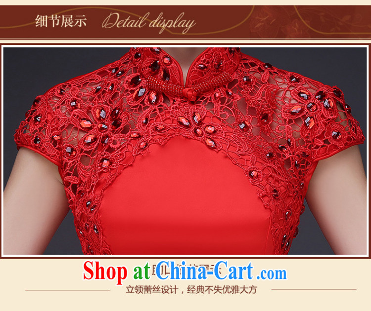Kidman, summer 2015 new rack wedding dresses red short-waist bows beauty service retro lace-wood drill short-sleeved red S (3 - 5 day shipping) pictures, price, brand platters! Elections are good character, the national distribution, so why buy now enjoy more preferential! Health