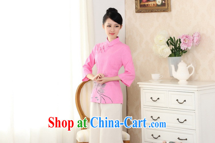 Shanghai, optimize purchase female Tang Women's clothes summer T-shirt, for a tight hand-painted cotton the Chinese Han-female improved pink S pictures, price, brand platters! Elections are good character, the national distribution, so why buy now enjoy more preferential! Health
