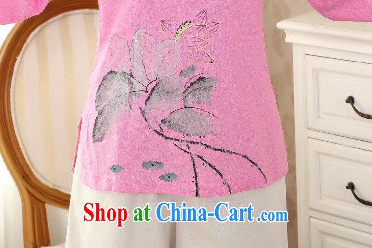 Shanghai, optimize purchase female Tang Women's clothes summer T-shirt, for a tight hand-painted cotton the Chinese Han-female improved pink S pictures, price, brand platters! Elections are good character, the national distribution, so why buy now enjoy more preferential! Health