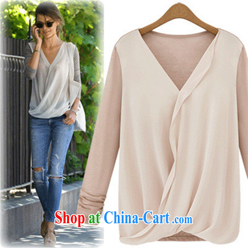 9 month dress women trade in Europe and new high-density snow woven stitching knitting fashion blouses gray XL, A . J . BB, shopping on the Internet