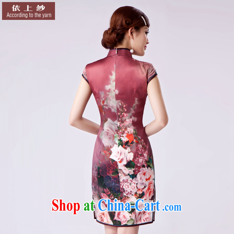 In accordance with the preceding yarn original digital Flower Spring 2015 the new summer short single outfit, Ms. Lotus cheongsam floral XXL, Yong-yan good offices, shopping on the Internet