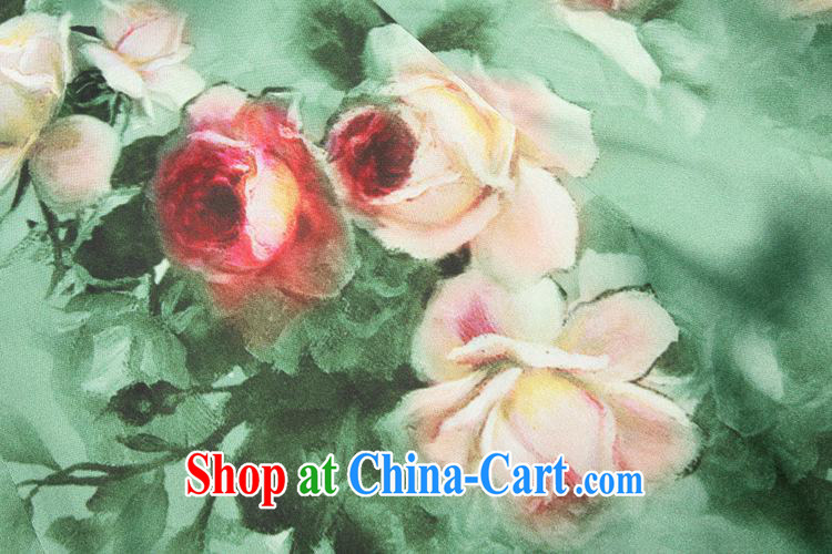 New summer 2015, upscale Silk Cheongsam dress elegant rose stamp short sleeve cheongsam dress wholesale picture color XXL pictures, price, brand platters! Elections are good character, the national distribution, so why buy now enjoy more preferential! Health