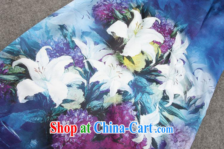 2015 summer new cheongsam wholesale Web store agent free elegance Silk Cheongsam floral beauty picture color XXL pictures, price, brand platters! Elections are good character, the national distribution, so why buy now enjoy more preferential! Health