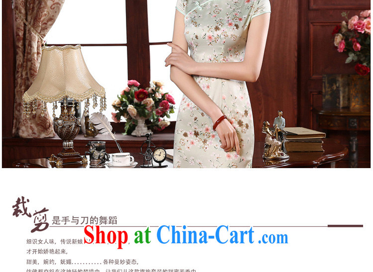 pro-am 2015 new daily, Retro beauty short stylish improved girls short-sleeved the forklift truck cheongsam dress white L - waist 73 CM pictures, price, brand platters! Elections are good character, the national distribution, so why buy now enjoy more preferential! Health