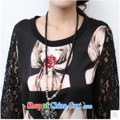 Black butterfly store 2015 the code spring new graphics thin T-shirt and indeed increase 200 Jack snow woven lace stitching girls T-shirt picture color XXXXL pictures, price, brand platters! Elections are good character, the national distribution, so why buy now enjoy more preferential! Health