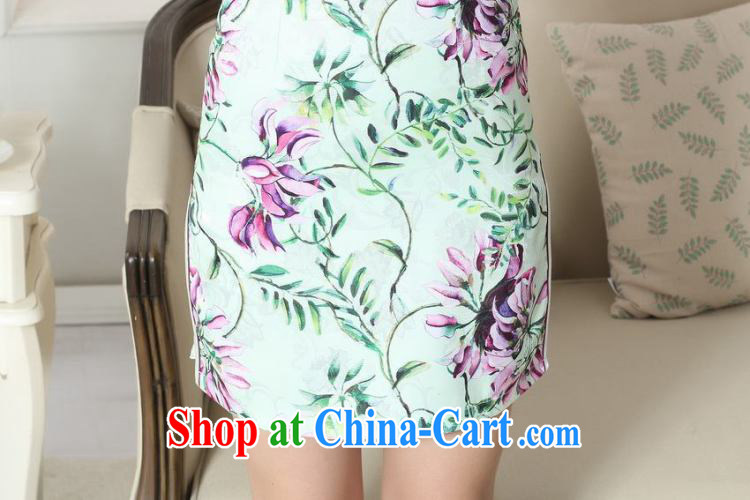 Dan smoke summer new female lady stylish jacquard cotton cultivating short cheongsam dress Chinese is hard-pressed cheongsam dress as color 2XL pictures, price, brand platters! Elections are good character, the national distribution, so why buy now enjoy more preferential! Health