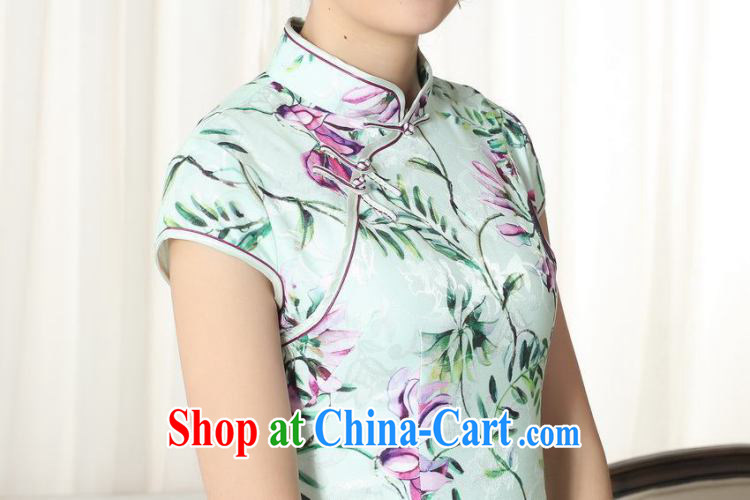 Dan smoke summer new female lady stylish jacquard cotton cultivating short cheongsam dress Chinese is hard-pressed cheongsam dress as color 2XL pictures, price, brand platters! Elections are good character, the national distribution, so why buy now enjoy more preferential! Health