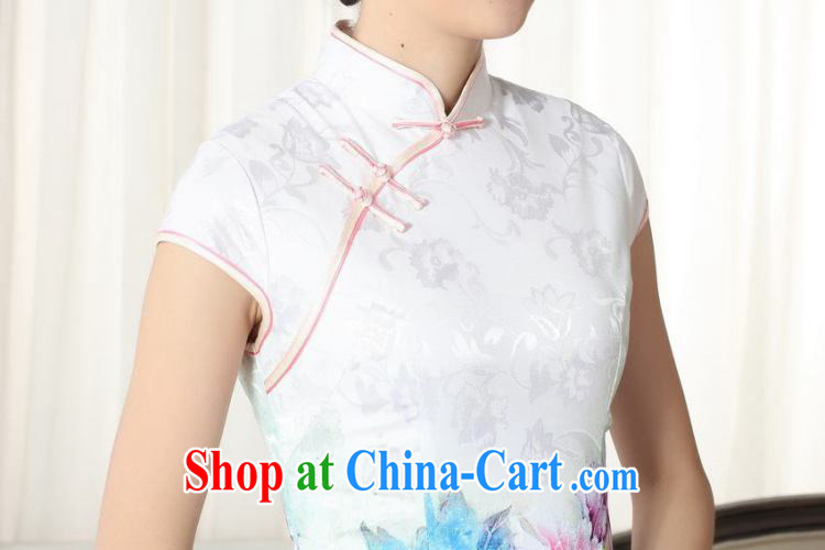 Dan smoke summer new female lady stylish jacquard cotton cultivating short cheongsam dress stamp duty is a tight Chinese qipao gown D 0273 2 XL pictures, price, brand platters! Elections are good character, the national distribution, so why buy now enjoy more preferential! Health