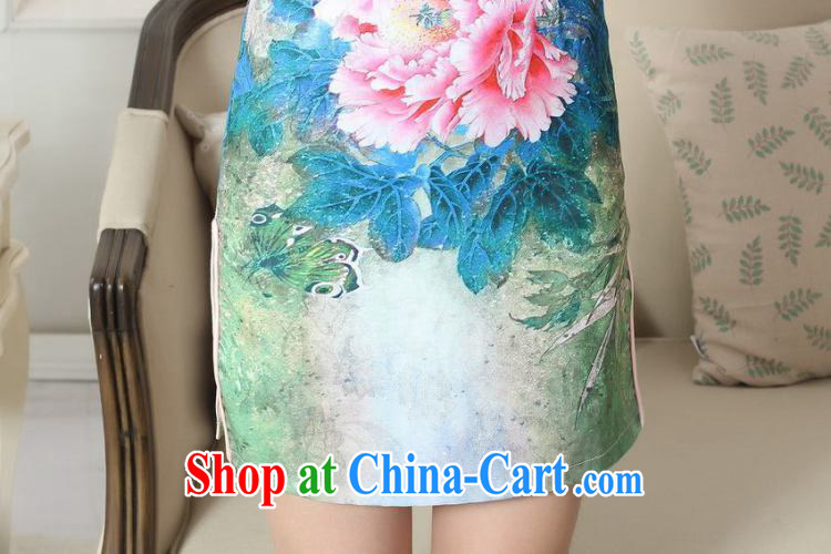 Dan smoke summer new female lady stylish jacquard cotton cultivating short cheongsam dress stamp duty is a tight Chinese qipao gown D 0273 2 XL pictures, price, brand platters! Elections are good character, the national distribution, so why buy now enjoy more preferential! Health