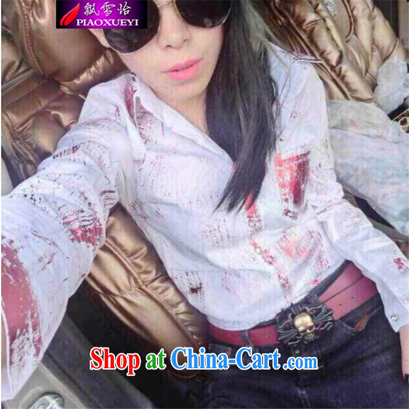 Snow Selina Chow 2015 new stylish lounge minimalist painting stylish 100 ground purple shirt XL, snow Yee (piaoxueyi), shopping on the Internet