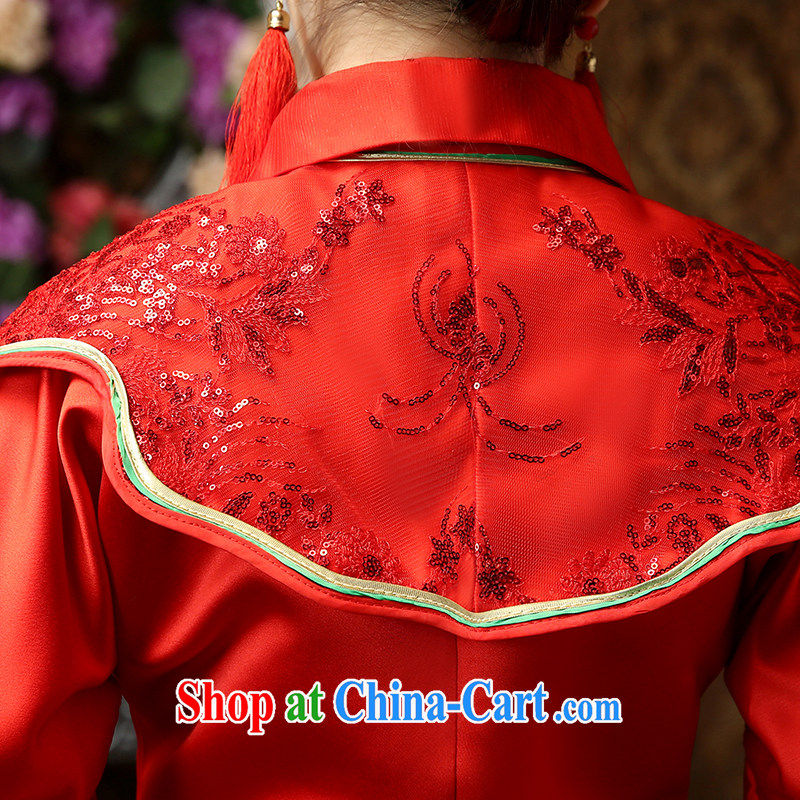 Su Wu edge 2015 new bride Chinese antique dresses video thin damask-su Wo service serving toast entered marriage Yi Red Red XL, Su Xiang, and shopping on the Internet