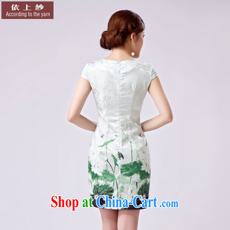The original 2015 summer, new outfit, Ms. Tang with Chinese improved cheongsam advanced digital spend. beads, embroidery, jacquard cotton robes suit XXL, Yong-yan good offices, shopping on the Internet