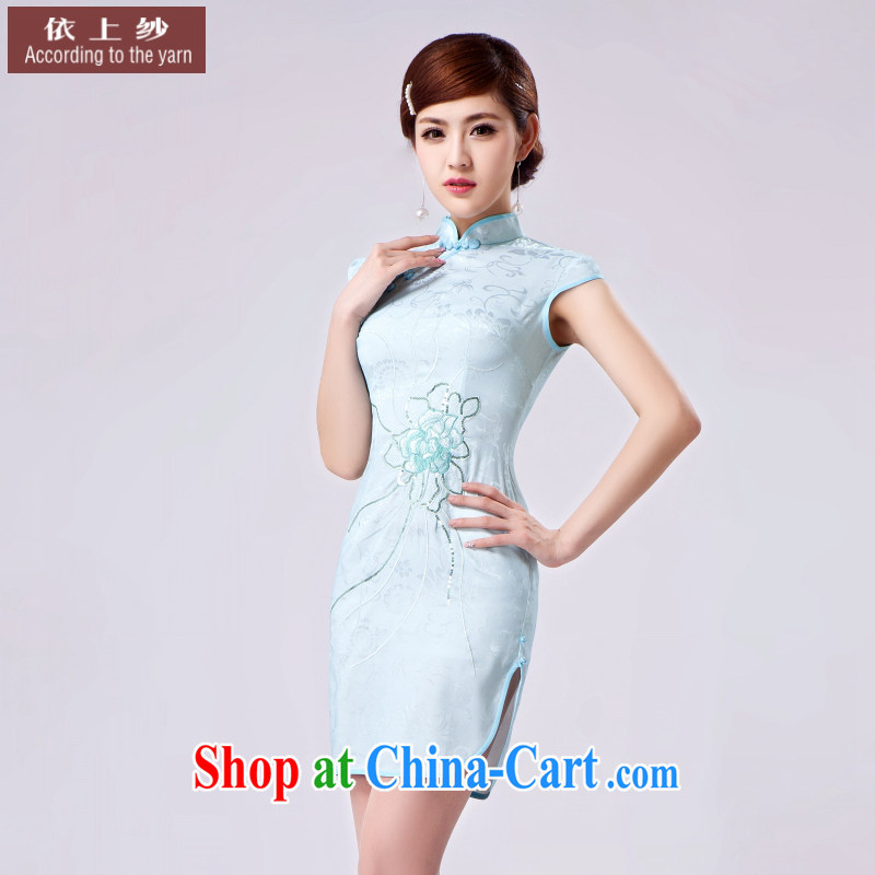 In accordance with the preceding yarn summer, new outfit, Ms. Tang with Chinese improved, for Mr Ronald ARCULLI referred to take cotton pearl-embroidered retro short cheongsam floral XL, Yong-yan good offices, shopping on the Internet
