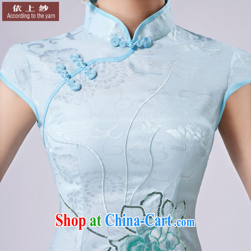 In accordance with the preceding yarn summer, new outfit, Ms. Tang with Chinese improved, for Mr Ronald ARCULLI referred to take cotton pearl-embroidered retro short cheongsam floral XL, Yong-yan good offices, shopping on the Internet