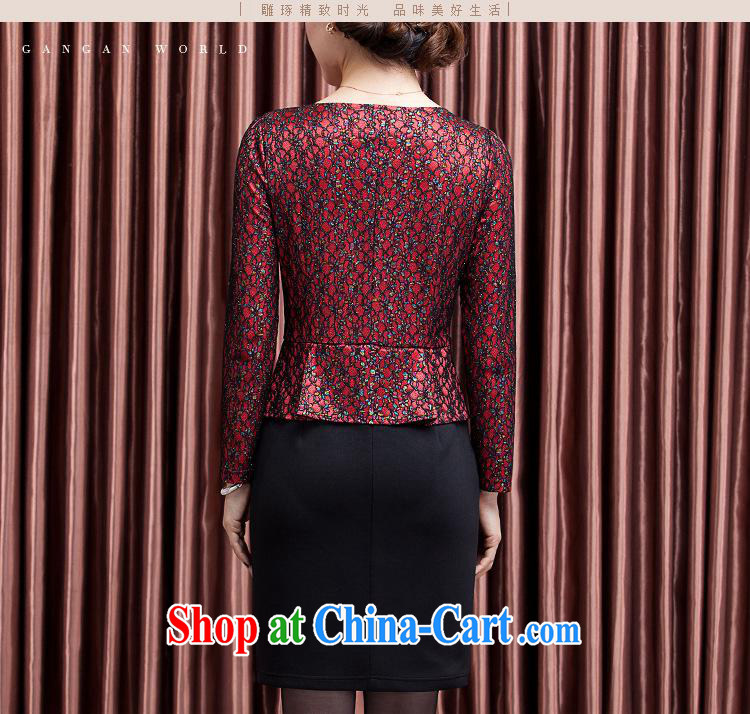 Ya-ting shop style dress autumn women's clothing new, middle-aged and older larger beauty dress middle-aged mother blue 4 XL (185 104 A) pictures, price, brand platters! Elections are good character, the national distribution, so why buy now enjoy more preferential! Health