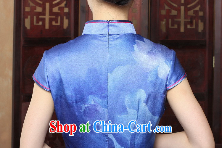 Dan smoke 2015 summer short dresses with new female Silk Cheongsam high-end sauna Silk Cheongsam banquet dress female figure 3XL pictures, price, brand platters! Elections are good character, the national distribution, so why buy now enjoy more preferential! Health