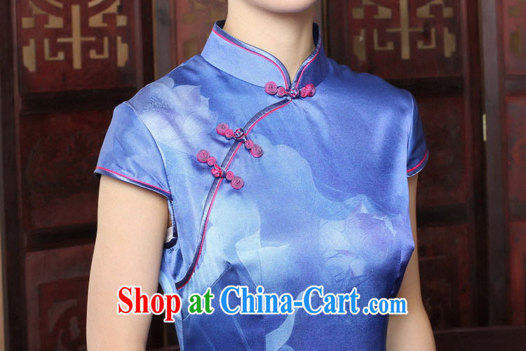 Dan smoke 2015 summer short dresses with new female Silk Cheongsam high-end sauna Silk Cheongsam banquet dress female figure 3XL pictures, price, brand platters! Elections are good character, the national distribution, so why buy now enjoy more preferential! Health