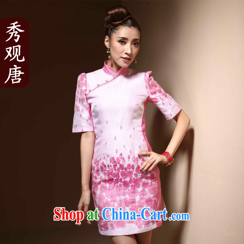 Cyd Ho Kwun Tong toner cluster improvement outfit cuff new 2015 spring style women's clothing retro dresses QZ XXL 3837, Su-koon Tang, shopping on the Internet
