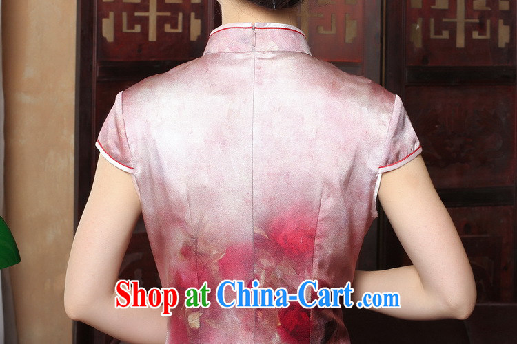 Take the 2015 new roses standard sauna silk retro genuine heavy Silk Cheongsam short summer dresses female figure color 2 XL pictures, price, brand platters! Elections are good character, the national distribution, so why buy now enjoy more preferential! Health