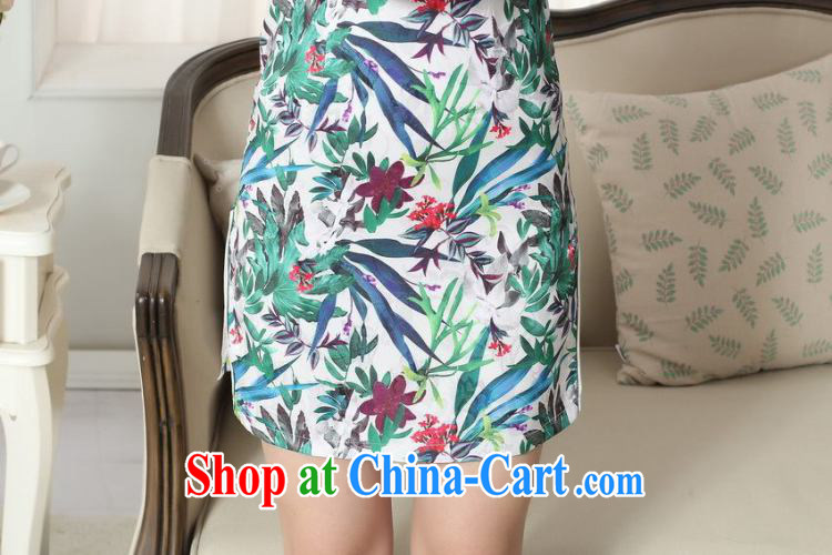 Dan smoke summer new female elegance Chinese qipao saffron Green Leaf Chinese graphics thin, for a tight short dresses such as the color 2 XL pictures, price, brand platters! Elections are good character, the national distribution, so why buy now enjoy more preferential! Health
