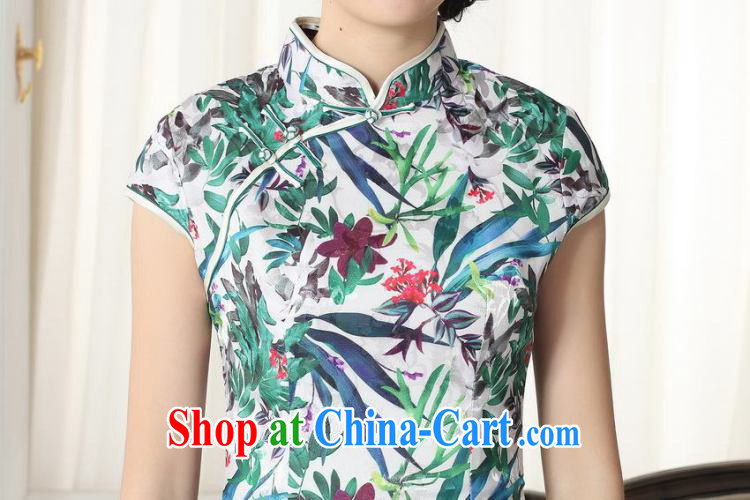 spend the summer new female elegance Chinese qipao saffron Green Leaf Chinese graphics thin, for a tight short dresses such as the color 2 XL pictures, price, brand platters! Elections are good character, the national distribution, so why buy now enjoy more preferential! Health
