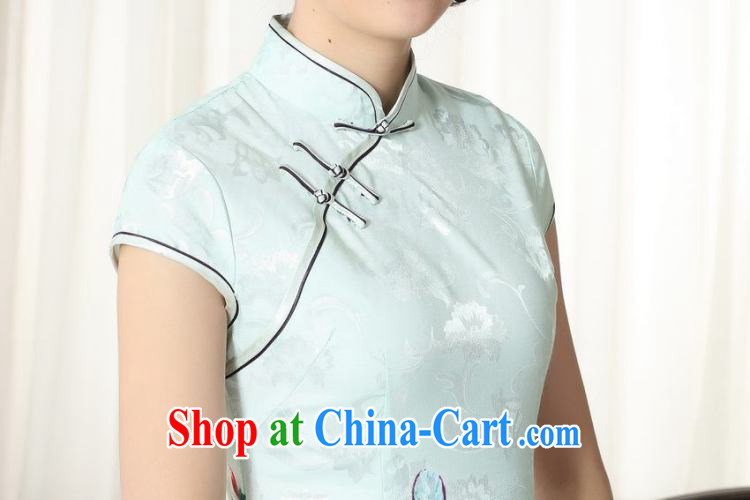 spend the summer new female lady stylish jacquard cotton cultivating short cheongsam dress Chinese is hard-pressed for the cheongsam dress such as the color 2 XL pictures, price, brand platters! Elections are good character, the national distribution, so why buy now enjoy more preferential! Health