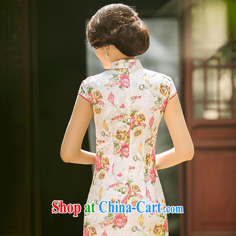 2015 National wind girl with simple and beautiful qipao improved stylish Daily Beauty and elegant cotton the cheongsam dress picture color XXL, micro-ching, shopping on the Internet