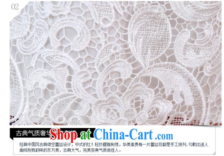Retro elegant cheongsam dress, cheongsam dress 2015 spring new white lace short sleeve bridal wedding toast service improvement program and stylish small gift clothing white XXL pictures, price, brand platters! Elections are good character, the national distribution, so why buy now enjoy more preferential! Health