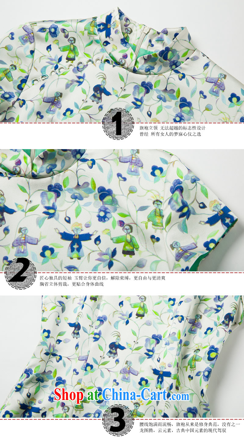 pheasants feathers cheongsam dress Old Shanghai style 2015 spring and summer fresh taste silk stamp pack and qipao S pictures, price, brand platters! Elections are good character, the national distribution, so why buy now enjoy more preferential! Health