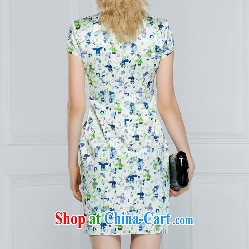 Tsutomu Hata pheasants cheongsam dress Old Shanghai style 2015 spring and summer fresh taste silk stamp pack and qipao S, pheasants feathers, and shopping on the Internet