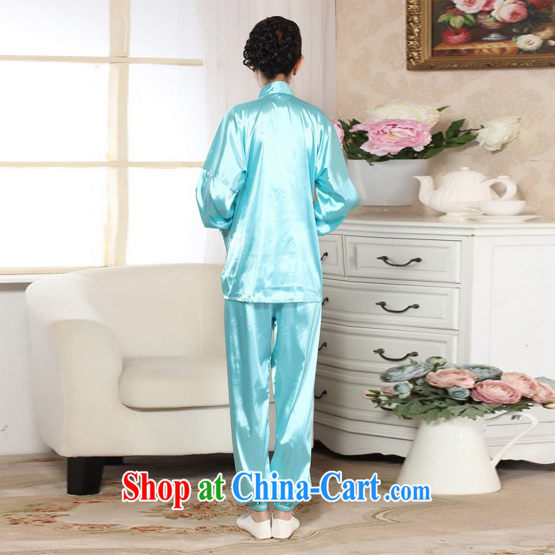An Jing, Spring Loaded Tang set up for Ms. damask long-sleeved T-shirt Kung Fu Tai Chi clothing - E picture color 2 XL, facilitating Jing, shopping on the Internet