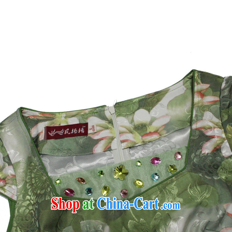 Bong-amphibious gulping I should be grateful if you, summer 2015 new, improved the collar cheongsam embroidered Beauty Fashion cheongsam dress DQ 1503 green XXL, Bong-amphibious and, shopping on the Internet