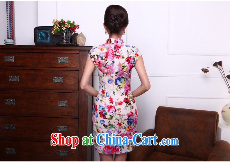 Bong-amphibious Ori-colored dance summer 2015 new retro cotton the cheongsam stylish stamp cultivating cheongsam dress DQ 1504 fancy XXL pictures, price, brand platters! Elections are good character, the national distribution, so why buy now enjoy more preferential! Health