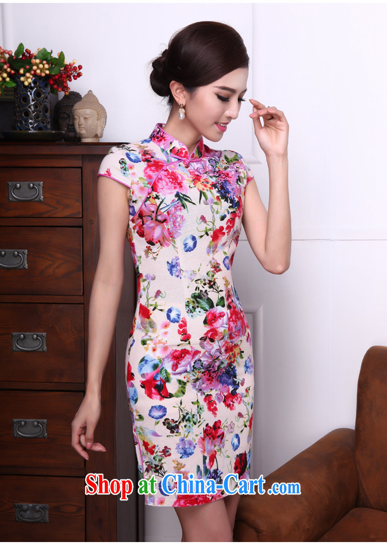 Bong-amphibious Ori-colored dance summer 2015 new retro cotton the cheongsam stylish stamp cultivating cheongsam dress DQ 1504 fancy XXL pictures, price, brand platters! Elections are good character, the national distribution, so why buy now enjoy more preferential! Health