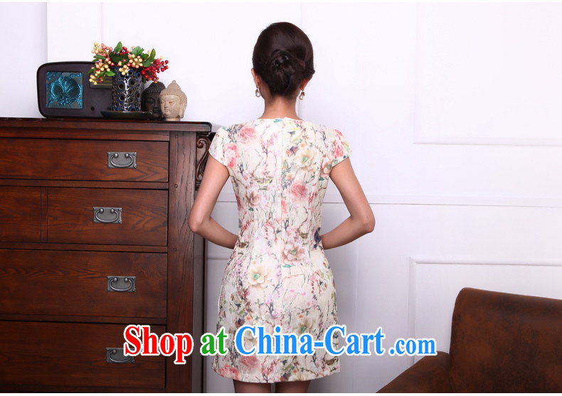 Bong-amphibious Ori-flower scent summer 2015 new improved cheongsam dress stylish beauty embroidery improved cheongsam DQ 1506 fancy XXL pictures, price, brand platters! Elections are good character, the national distribution, so why buy now enjoy more preferential! Health