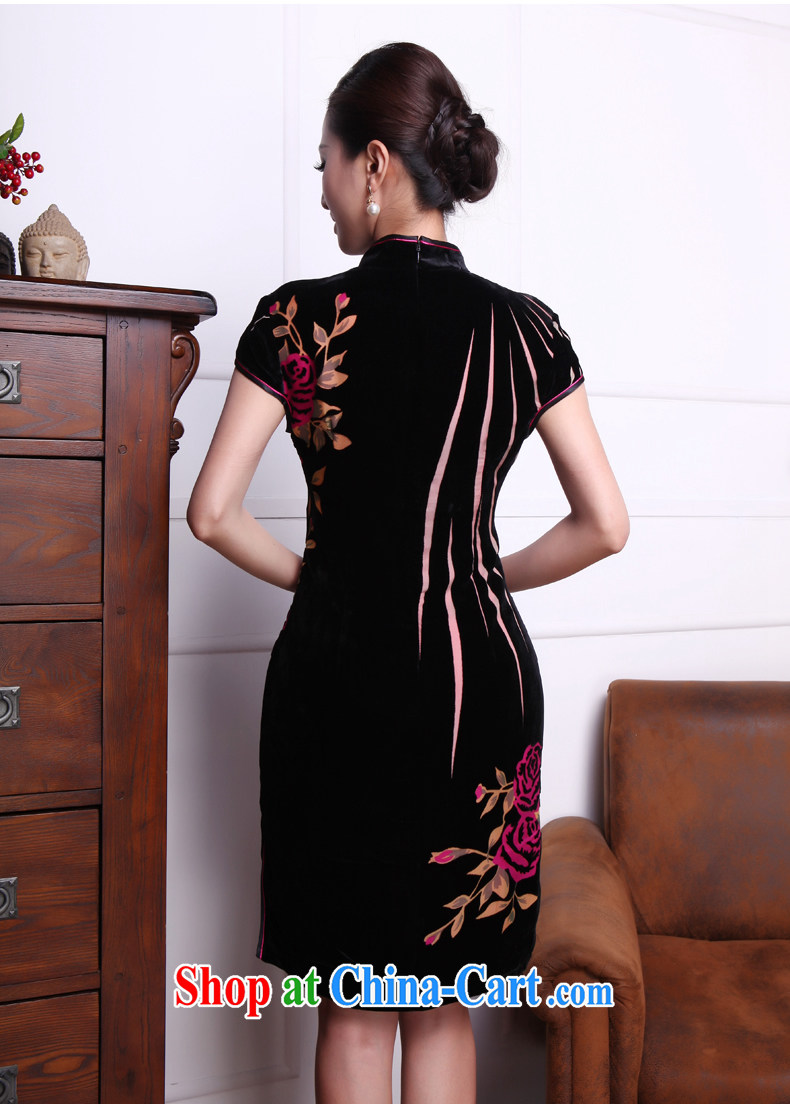 Bong-amphibious Ori-flower image summer 2015 new wool stamp outfit retro Beauty Fashion cheongsam DQ 1509 black 3 XL pictures, price, brand platters! Elections are good character, the national distribution, so why buy now enjoy more preferential! Health
