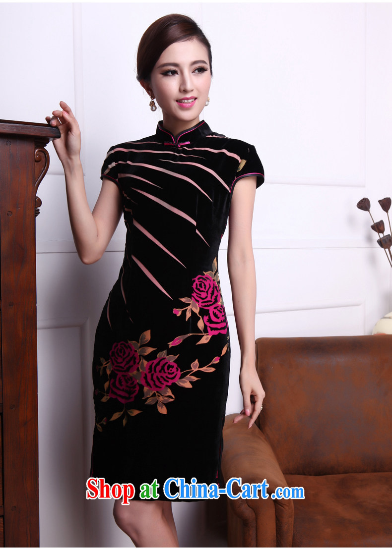 Bong-amphibious Ori-flower image summer 2015 new wool stamp outfit retro Beauty Fashion cheongsam DQ 1509 black 3 XL pictures, price, brand platters! Elections are good character, the national distribution, so why buy now enjoy more preferential! Health