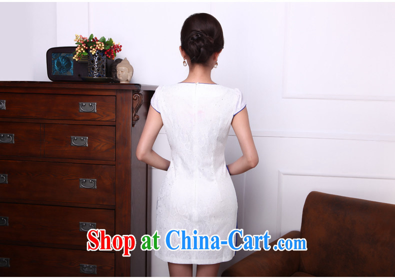 Bong-amphibious Ori-flowers, 2015 new, improved cultivation cheongsam dress composite lace round-collar cultivating cheongsam DQ 1510 blue XXL pictures, price, brand platters! Elections are good character, the national distribution, so why buy now enjoy more preferential! Health